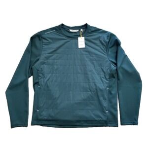 Peter Millar Bond Elite Jacket XL Balsam Green Crewneck Pullover Pockets $200